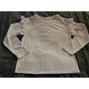 Cat & Jack Girls' M‎ (8) Long Sleeve Eyelet T-Shirt Tee